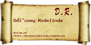 Décsey Rodelinda névjegykártya